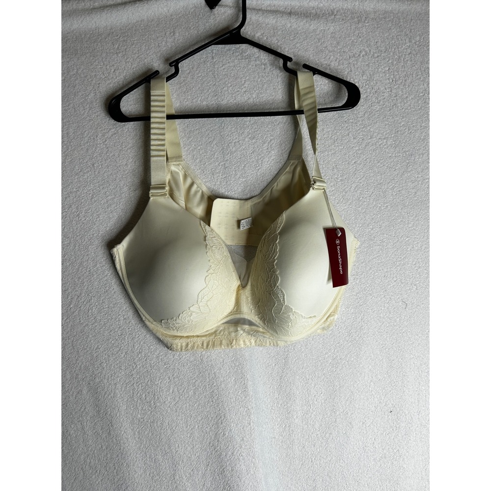 SonaShape Women Ivory Lace Trim Full Coverage Bra 3-Pack Size 3XL-UP New